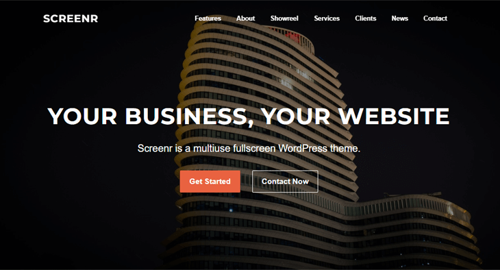 Screenr WordPress Theme